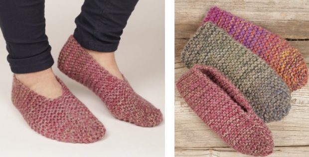 knitted slippers side step knitted garter slippers [free knitting pattern] dbntxog